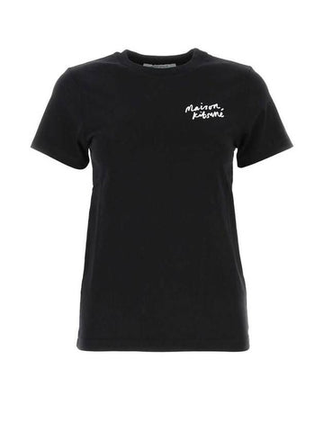 Mini Handwriting Classic Short Sleeve T-Shirt Black - MAISON KITSUNE - BALAAN 1