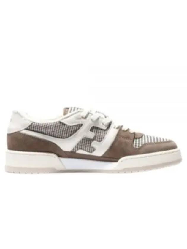 FF Logo Low-Top Sneakers Brown - FENDI - BALAAN 2