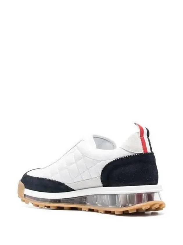 Tech Runner Quilted Low Top Sneakers White Navy - THOM BROWNE - BALAAN 5