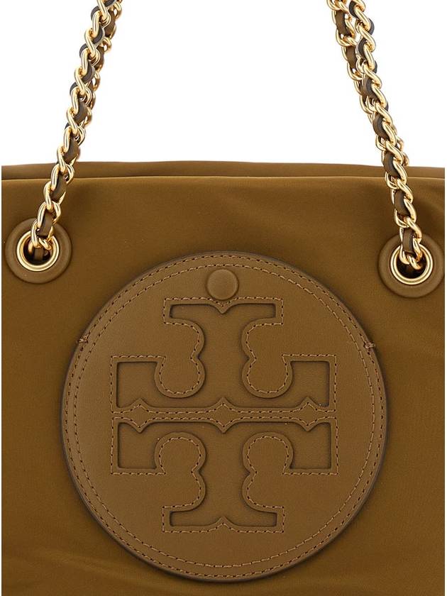 'Ella' Brown Small Shoulder Bag With Embossed Logo On The Front In Leather Woman - TORY BURCH - BALAAN 3