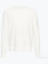 Compass Embroidered Crew Neck Organic Cotton Knit Top White - STONE ISLAND - BALAAN 2