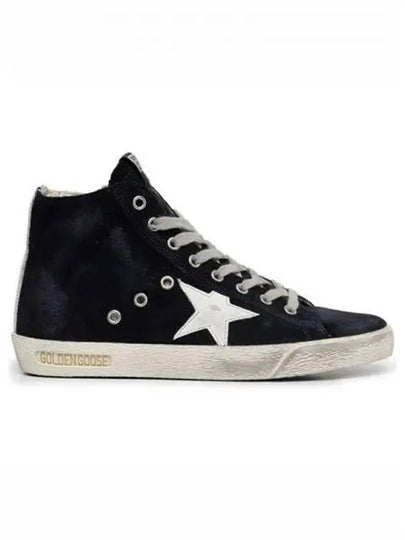 Leather Francy High Top Sneakers Night Blue - GOLDEN GOOSE - BALAAN 2