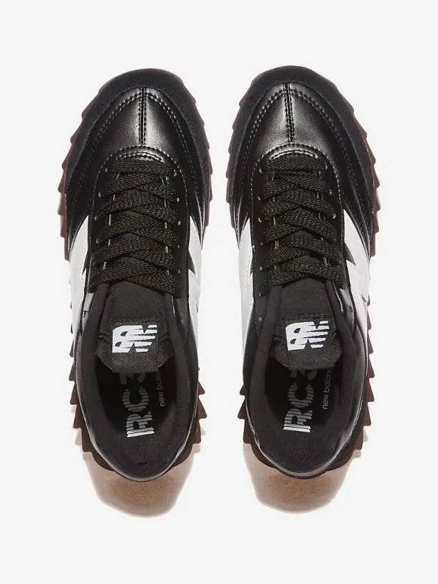 Logo Leather Low Top Sneakers Black - NEW BALANCE - BALAAN 3