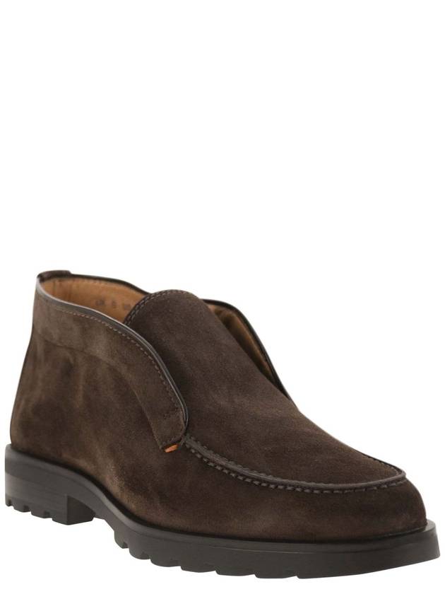 Suede ankle boot without laces - SANTONI - BALAAN 2