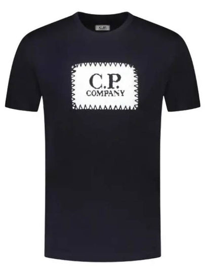 30/1 Jersey Label Style Logo Short Sleeve T-Shirt Navy - CP COMPANY - BALAAN 2