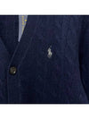 Polo Ralph Lauren Pony Logo Cable Cardigan Navy 710949808 001 - POLO RALPH LAUREN - BALAAN 4