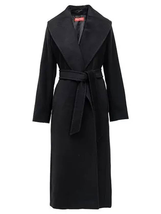 Women's Loriana Wool Single Coat Black - MAX MARA - BALAAN 2