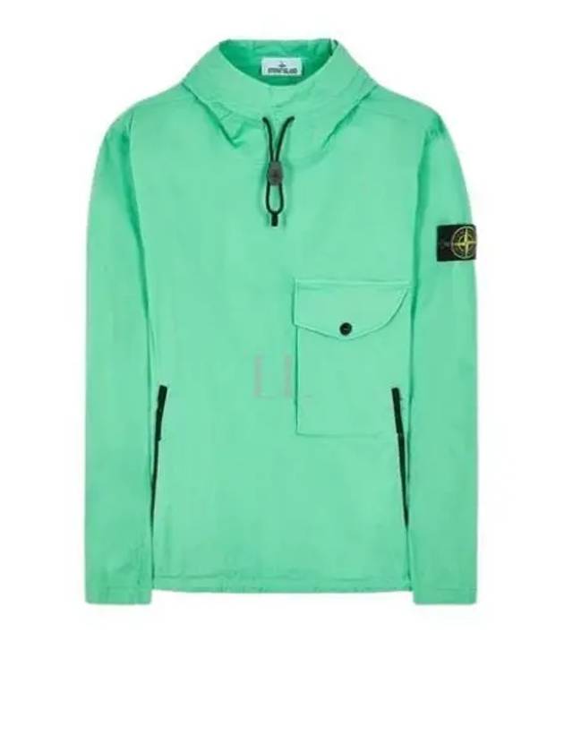 Supima Logo Patch Cotton Twill Anorak Green - STONE ISLAND - BALAAN 2