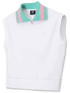 Color block collar sleeveless women WHITE - 20THHOLE - BALAAN 1