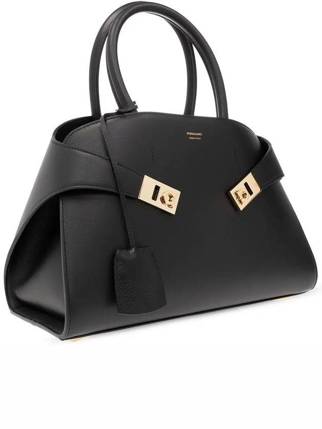 Hug Small Tote Bag Black - SALVATORE FERRAGAMO - BALAAN 5