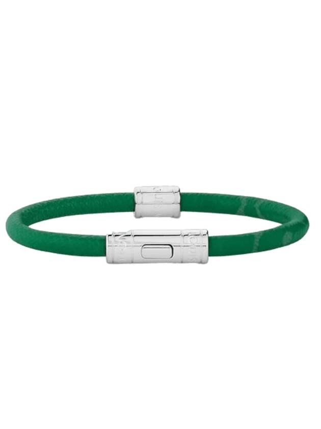 Neo Split Leather Bracelet Silver Green - LOUIS VUITTON - BALAAN 1