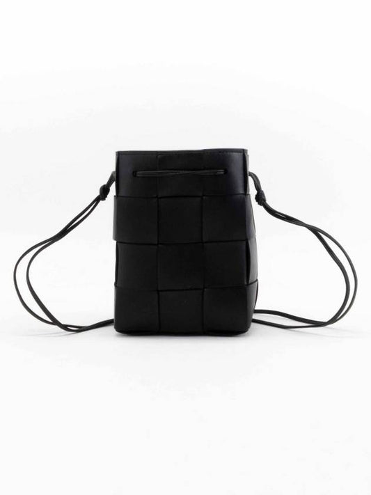 Intrecciato Cassette Small Bucket Bag Black - BOTTEGA VENETA - BALAAN 2