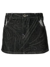 Decorated Stitch Denim H-Line Skirt Black - VIVIENNE WESTWOOD - BALAAN 2