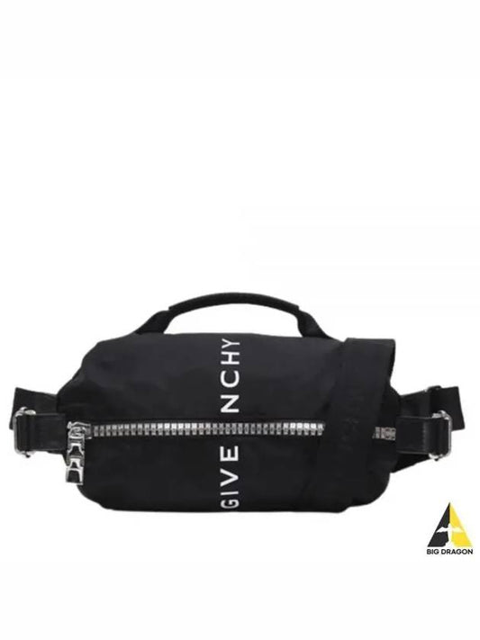 Logo G Zipper Nylon Belt Bag Black - GIVENCHY - BALAAN 2