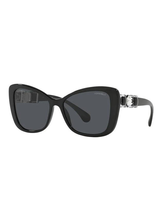 Eyewear Butterfly Sunglasses Black - CHANEL - BALAAN.
