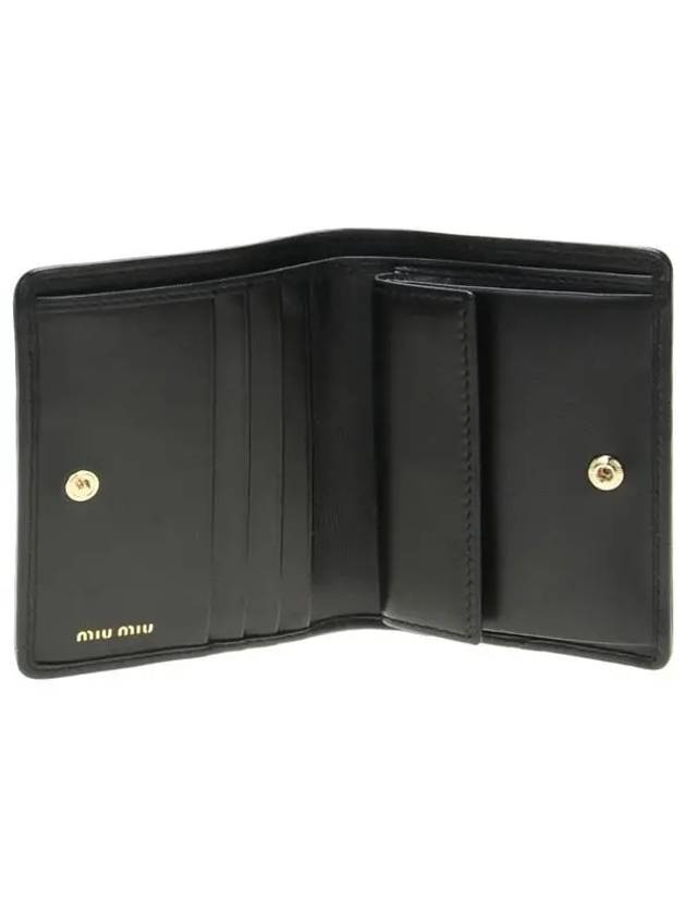 Matelasse Leather Half Wallet Black - MIU MIU - BALAAN 5