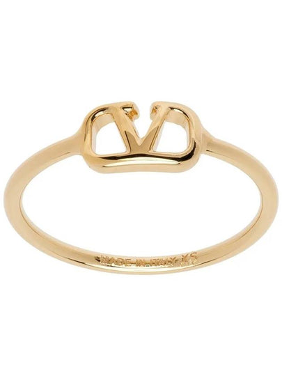 V logo signature metal ring 5W0J0X03 MET CS4 - VALENTINO - BALAAN 2