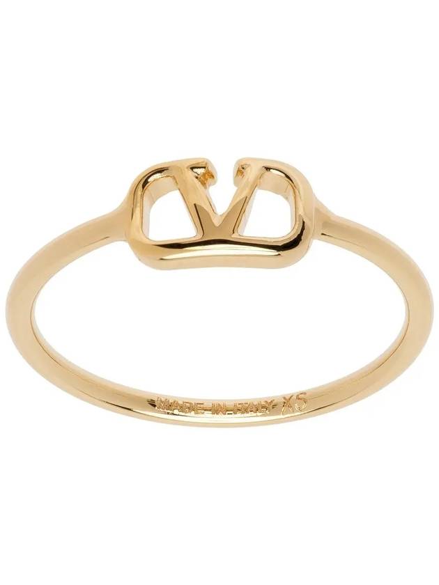 V logo signature metal ring 5W0J0X03 MET CS4 - VALENTINO - BALAAN 1