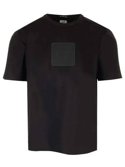 Metropolis Series Mercerized Jersey Logo Badge Short Sleeve T-Shirt Black - CP COMPANY - BALAAN 2