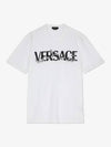 Men's Barocco Silhouette Logo Short Sleeve T-Shirt White - VERSACE - BALAAN 2