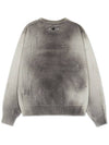 Runway Spray Damaged Round Knit Top Grey - ULKIN - BALAAN 3