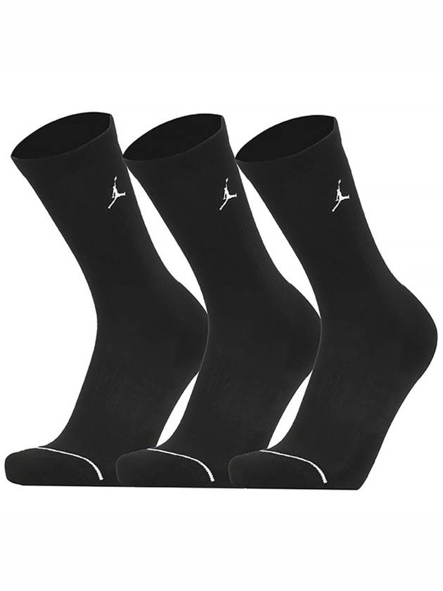 Jordan Everyday Crew Socks 3 Pack Black - NIKE - BALAAN 1