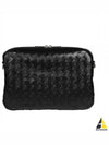 Intrecciato Camera Medium Cross Bag Black - BOTTEGA VENETA - BALAAN 2