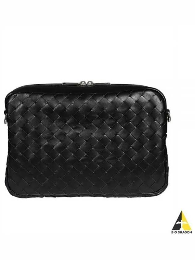 Intrecciato Camera Medium Cross Bag Black - BOTTEGA VENETA - BALAAN 2