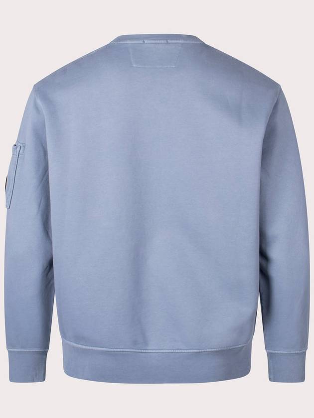 Brushed Emerized Diagonal Fleece Lens Sweatshirt Blue - CP COMPANY - BALAAN 4