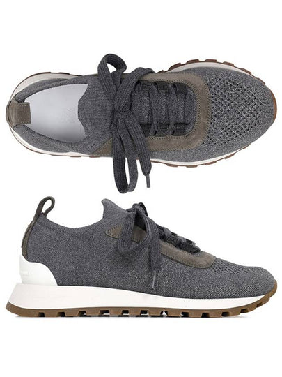 Monile Knit Low Top Sneakers Grey - BRUNELLO CUCINELLI - BALAAN 2