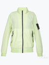 Garment Dyed Crinkle Reps Nylon Zip-up Jacket Lime - STONE ISLAND - BALAAN 2