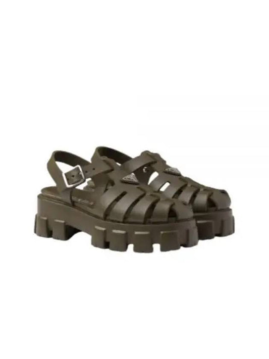 Sandals 1X853M3LKKF0161 P24 MILITARY - PRADA - BALAAN 2