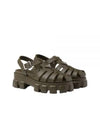 Monolith Rubber Sandals Military Green - PRADA - BALAAN 2