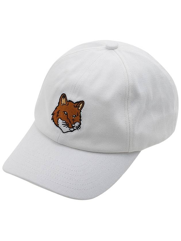 Maison Kitsune Foxhead Logo Baseball Cap LM06103WW0087 WH - MAISON KITSUNE - BALAAN 1