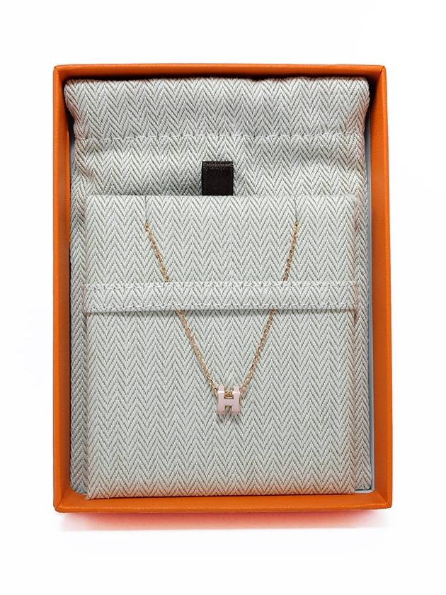 Mini Pop H Pendant Rose Gold Rose Dragee - HERMES - BALAAN 2