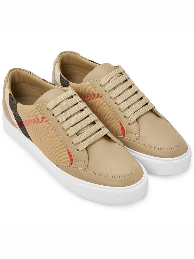 Women's House Check Low Top Sneakers Beige - BURBERRY - BALAAN 4