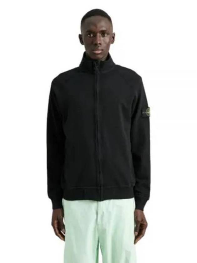 Garment Dyed OLD Treatment Zip Up Jacket Black - STONE ISLAND - BALAAN 2