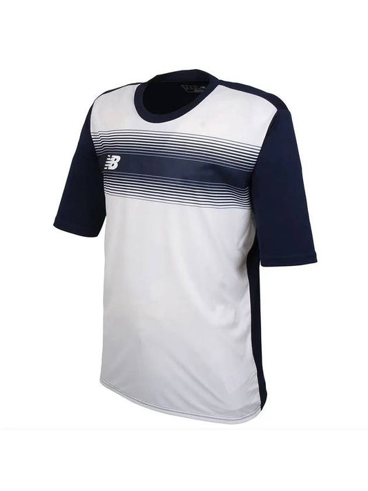 Panel SS Jersey Sport Short Sleeve T-Shirt White Navy - NEW BALANCE - BALAAN 1