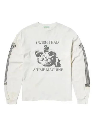 Aries Time Machine Long Sleeve T Shirt Stained White - ARIES - BALAAN 1