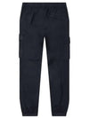 Stretch Cotton Tela Paracadute Cargo Straight Pants Navy Blue - STONE ISLAND - BALAAN 3