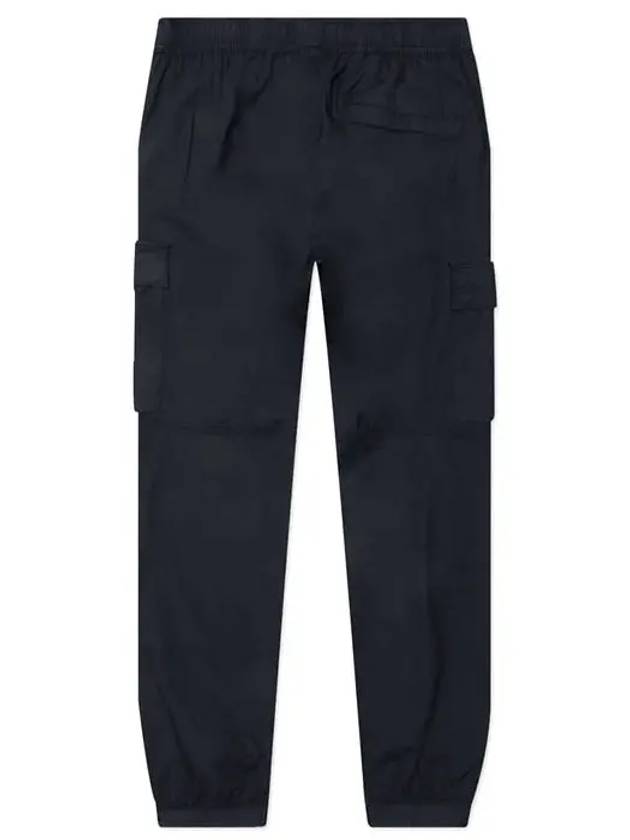 Stretch Cotton Tela Paracadute Cargo Straight Pants Navy Blue - STONE ISLAND - BALAAN 3