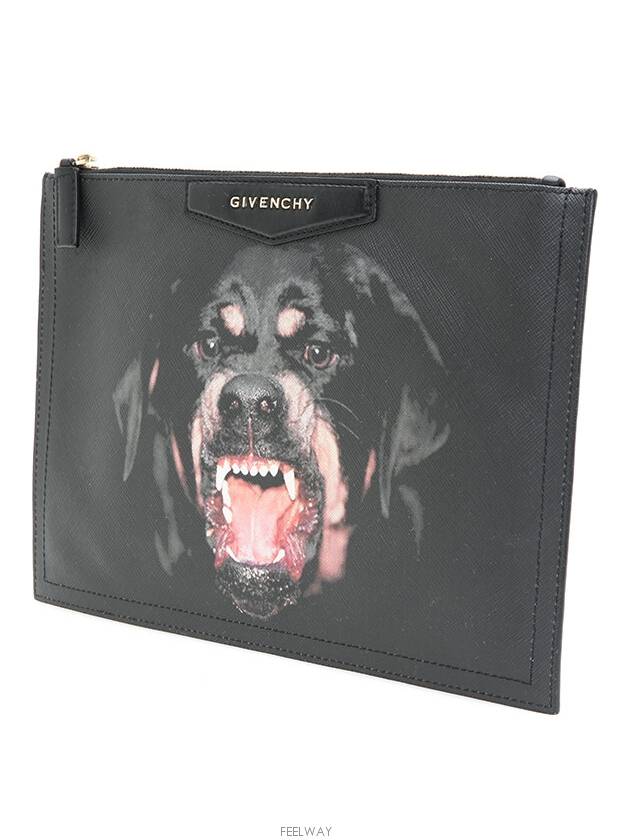 Rottweiler black medium clutch zipper pouch - GIVENCHY - BALAAN 2