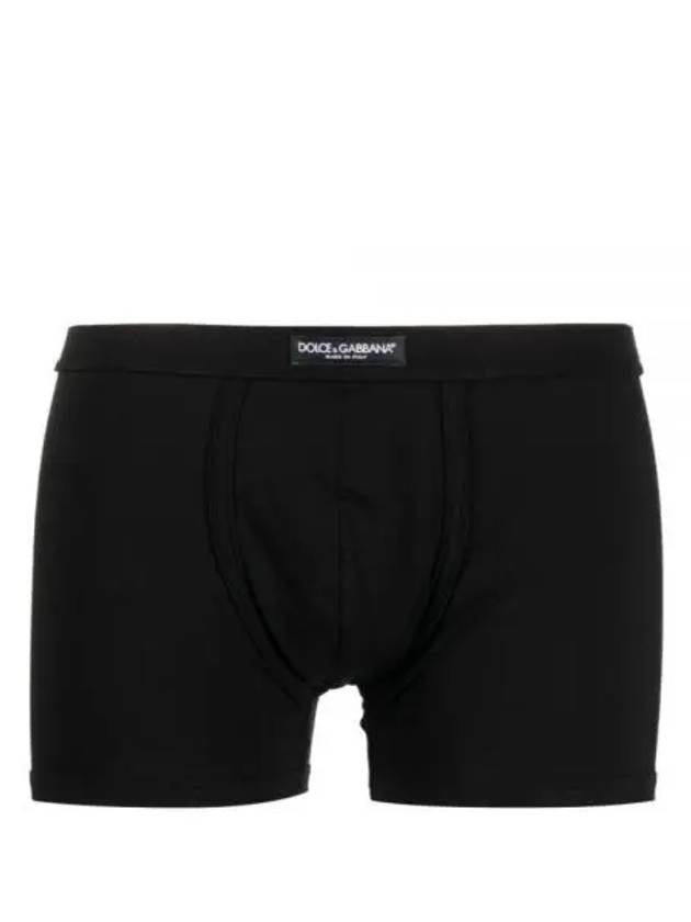 Logo Label Stretch Jersey Boxer Briefs Black - DOLCE&GABBANA - BALAAN 2