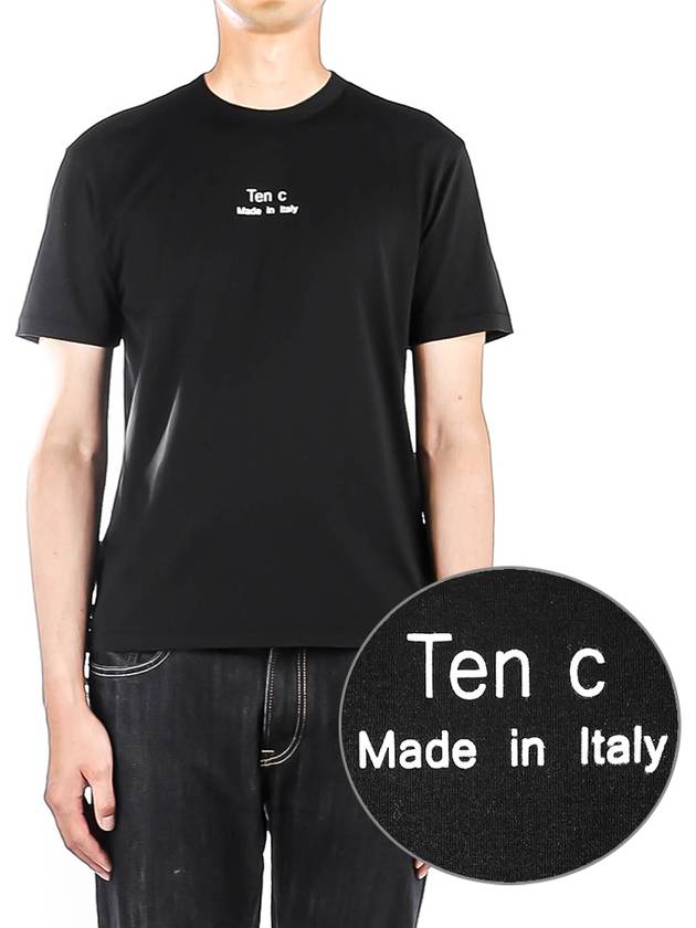 Men's Logo Short Sleeve T-Shirt Black - TEN C - BALAAN 2