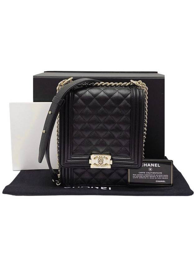 Women s AS0130 Caviar Boy Flap Gold Chain Shoulder and Crossbag - CHANEL - BALAAN 9