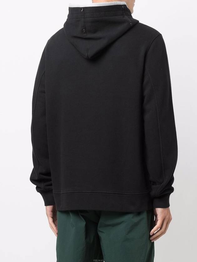 Wappen Patch Cotton Hoodie Black - STONE ISLAND - BALAAN 5