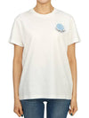 Women's Logo Patch Cotton Short Sleeve T-Shirt Off White - MONCLER - BALAAN 2