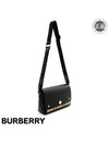 Leather and Vintage Check Note Crossbody Bag Black - BURBERRY - BALAAN 4