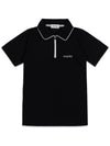 Cold Cooling PK Zip-up Short Sleeve T-Shirt Black MCSS24ST1BK - MACKY - BALAAN 2