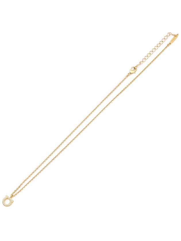 Gancini Crystal Necklace Gold - SALVATORE FERRAGAMO - BALAAN 5